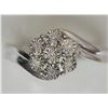 Image 1 : #48-STERLING SILVER 7 DIAMONDS RING