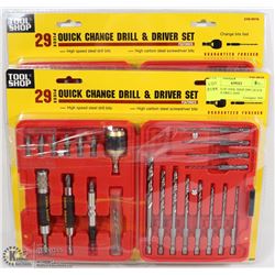 2 PACKS OF TOOL SHOP 29PC QUICK CHANGE DRILL AND