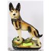 Image 1 : LARGE VINTAGE GERMAN SHEPHERD DOG PORCELAIN STATUE