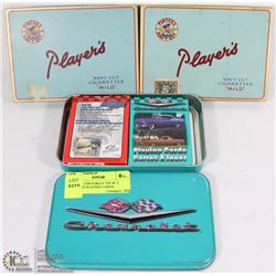 CLASSIC CHEVROLET TIN W/ 2 DECKS OF PLAYING CARDS