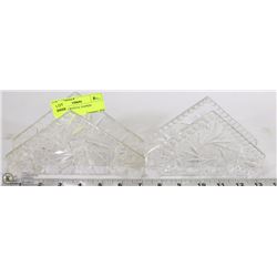 2-ESTATE CRYSTAL NAPKIN HOLDERS