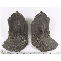 CAST IRON OSTRICH BOOK ENDS