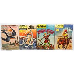 SET OF 4 VINTAGE 1951-1956 CLASSICS ILLUSTRATED CO