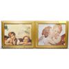 Image 1 : 2 CHERUB/ANGEL PICTURES FRAMED 12"X10" EACH
