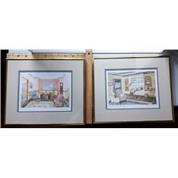 #2 - LOT OF 2 FRAMED & MATTED SIGNED PRINTS