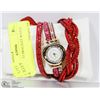 Image 1 : NEW QUARTZ BRACELET WATCH RED WITH
