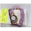 Image 1 : NEW QUARTZ BRACELET WATCH PINK/PURPLE  WITH