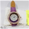 Image 1 : NEW PURPLE SPARKLING LARGE FACE WATCH WITH