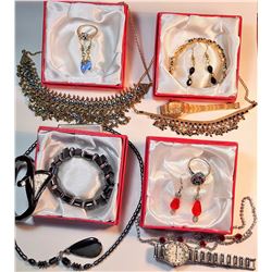 #19 - LOT OF 4 VINTAGE SUITES OF JEWELRY