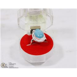 #32-CARRIBAN LARIMAR GEMSTONE RING