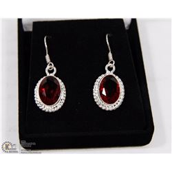 #22- RED GARNET GEMSTONES EARRINGS