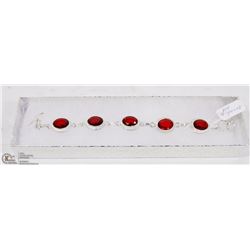 #20-RED GARNET GEMSTONES BRACELET