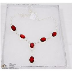 #21- RED GARNET GEMSTONES NECKLACE