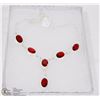 Image 1 : #21- RED GARNET GEMSTONES NECKLACE