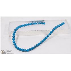 #7-TURKEY TURQUOISE LOOSE BEAD NECKLACE 15"