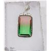 Image 1 : #6-WATERMELON TOURMALINE PENDANT