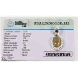 #1-NATURAL CAT'S EYE PENDANT