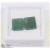 Image 1 : #17-NATURAL GREEN EMERALD 18CT
