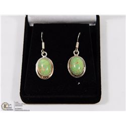 #30-GREEN TURQUOISE GEMSTONES EARRINGS