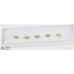 #29-GREEN TURQUOISE GEMSTONES BRACELET