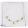 Image 1 : #28-GREEN TURQUOISE GEMSTONES NECKLACE