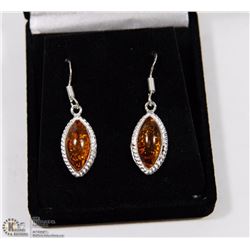 #26-BALTIC AMBER GEMSTONES EARRINGS