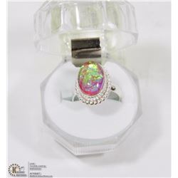 #40- AUSTRALIAN TRIPLE OPAL GEMSTONE RING