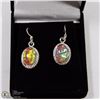 Image 1 : #41- AUSTRALIAN TRIPLE OPAL GEMSTONE EARRINGS