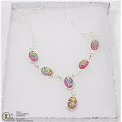 #42- AUSTRALIAN TRIPLE OPAL GEMSTONE NECKLACE