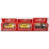 Image 1 : LOT OF 3 COCA COLA 1:43 DIE CAST COLLECTIBLES