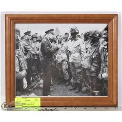 FRAMED PORTRAIT OF DWIGHT EISENHOWER  ADDRESSING