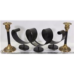 SET OF 2 MATCHING CANDLEHOLDERS AND 1 LARGE