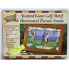 Image 1 : STAINED GLASS GOLF PICTURE FRAME