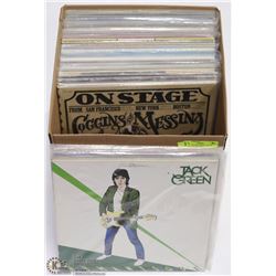 BOX OF 50 LP RECORDS, ALL IN PROTECTIVE PLASTIC