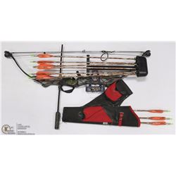"FAST CAM" COMPOUND BOW WITH 6 HUNTING ARROWS &