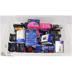 LOT OF ASSORTED INK CARTRIDGES INCL ESPON ETC