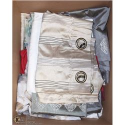 BOX OF SHOWHOME SAMPLE CURTAINS/DRAPERY