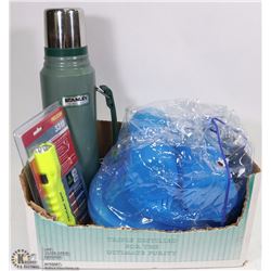 STANLEY THERMOS, PLASTIC CAMPING DISH SET, PELICAN