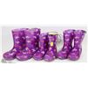 Image 1 : 3 PAIRS OF KIDS LIGHT UP RAIN BOOTS