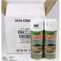 CASE OF 12 WHITE  WET COAT TREE MARKING PAINT