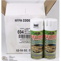 CASE OF 12 WHITE  WET COAT TREE MARKING PAINT