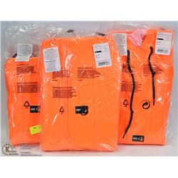 LOT OF 3 FOX CREEK SMALL JACKETS ORANGE