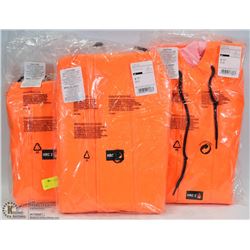 LOT OF 3 FOX CREEK SMALL JACKETS ORANGE