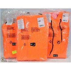 LOT OF 3 FOX CREEK SMALL JACKETS ORANGE