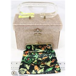 1940'S CHARLES KAHN INC PURSE WITH SILK PURSE