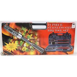 NEW 12 PC STAINLESS STEEL BBQ SET