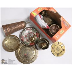 ESTATE BOX OF BRASS ITEMS AND MORE!