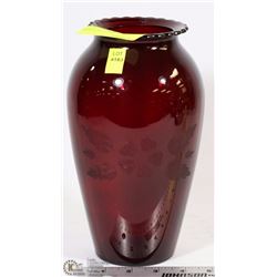 RUBY GLASS VASE