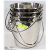 Image 1 : 4 STAINLESS  STEEL 6 L BUCKETS