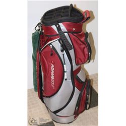 ADAMSGOLF RED, GREY AND BLACK GOLF BAG
